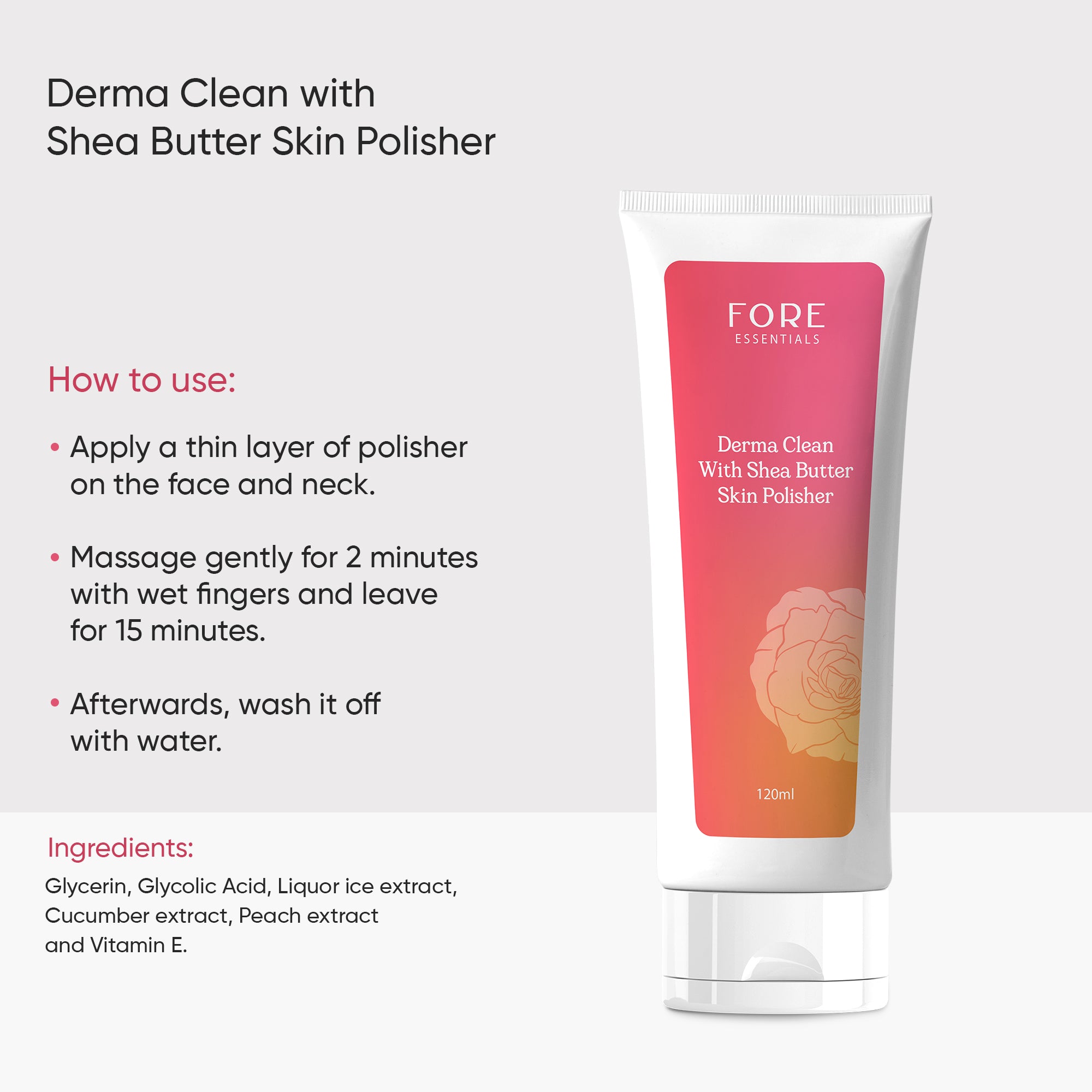 Derma Clean With Shea Butter Skin Polisher - Fore Essential