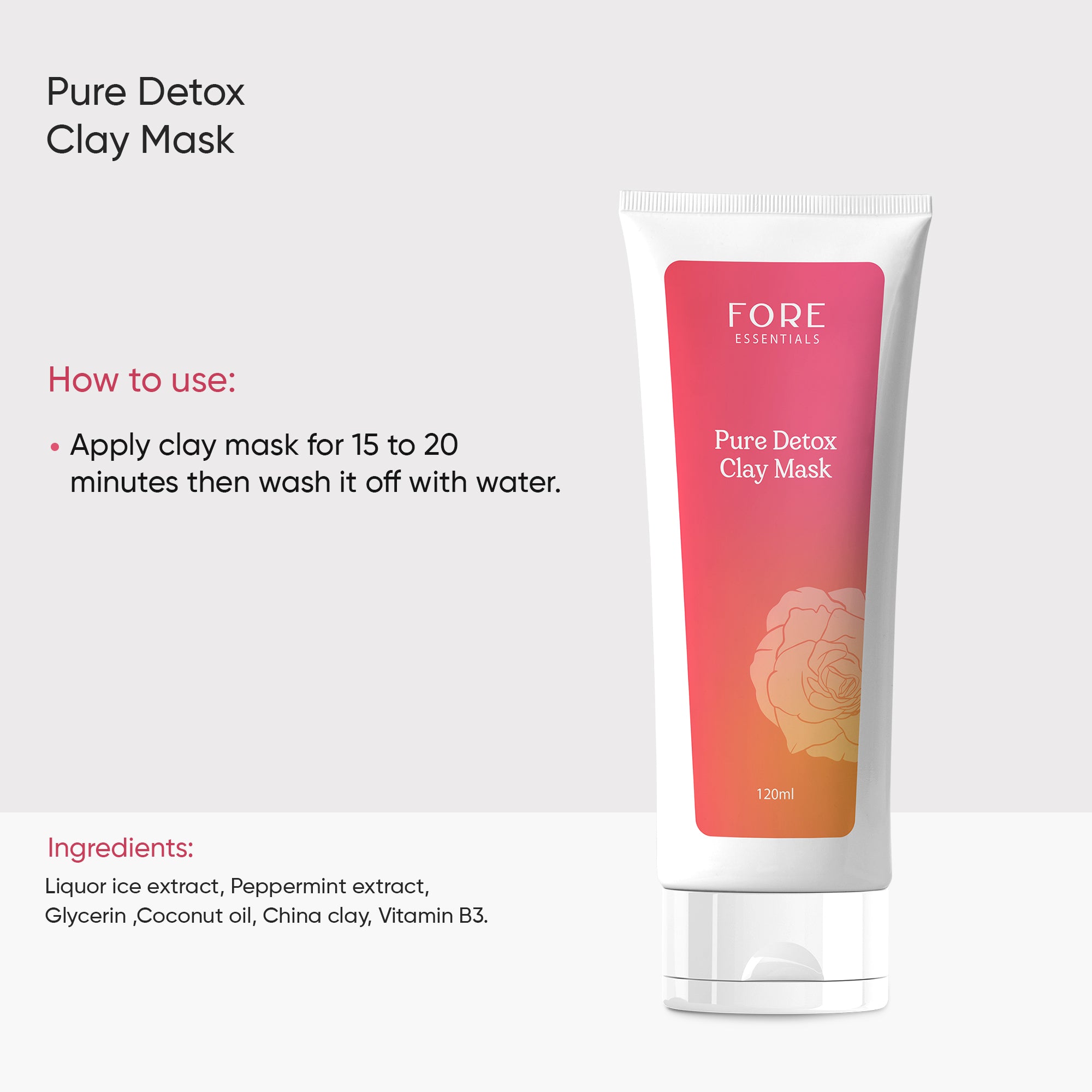 Pure Detox Clay Mask - Fore Essential