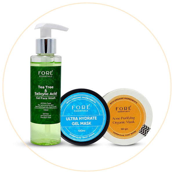 Glowing Facial Kit - Set of 6 - Fore Essential