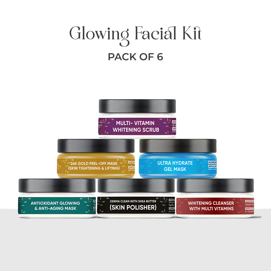 Glowing Facial Kit - Set of 6 - Fore Essential 