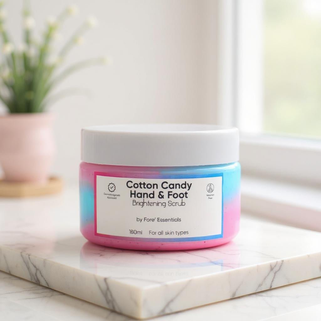Hand and Foot Brightening Cotton Candy Scrub - Fore Essential