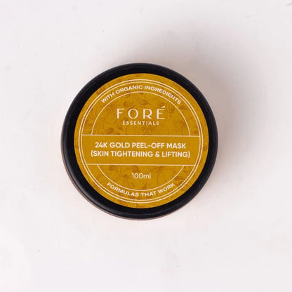 24K Gold Peel-Off Mask - (Organic) - Fore Essential