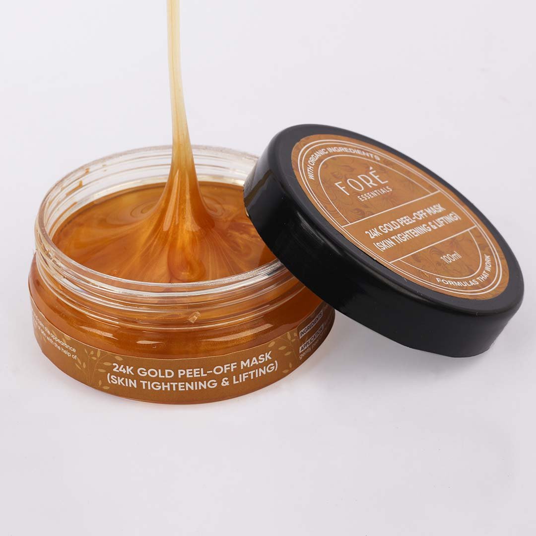 24K Gold Peel-Off Mask - (Organic) - Fore Essential