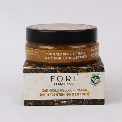 24K Gold Peel-Off Mask - (Organic) - Fore Essential