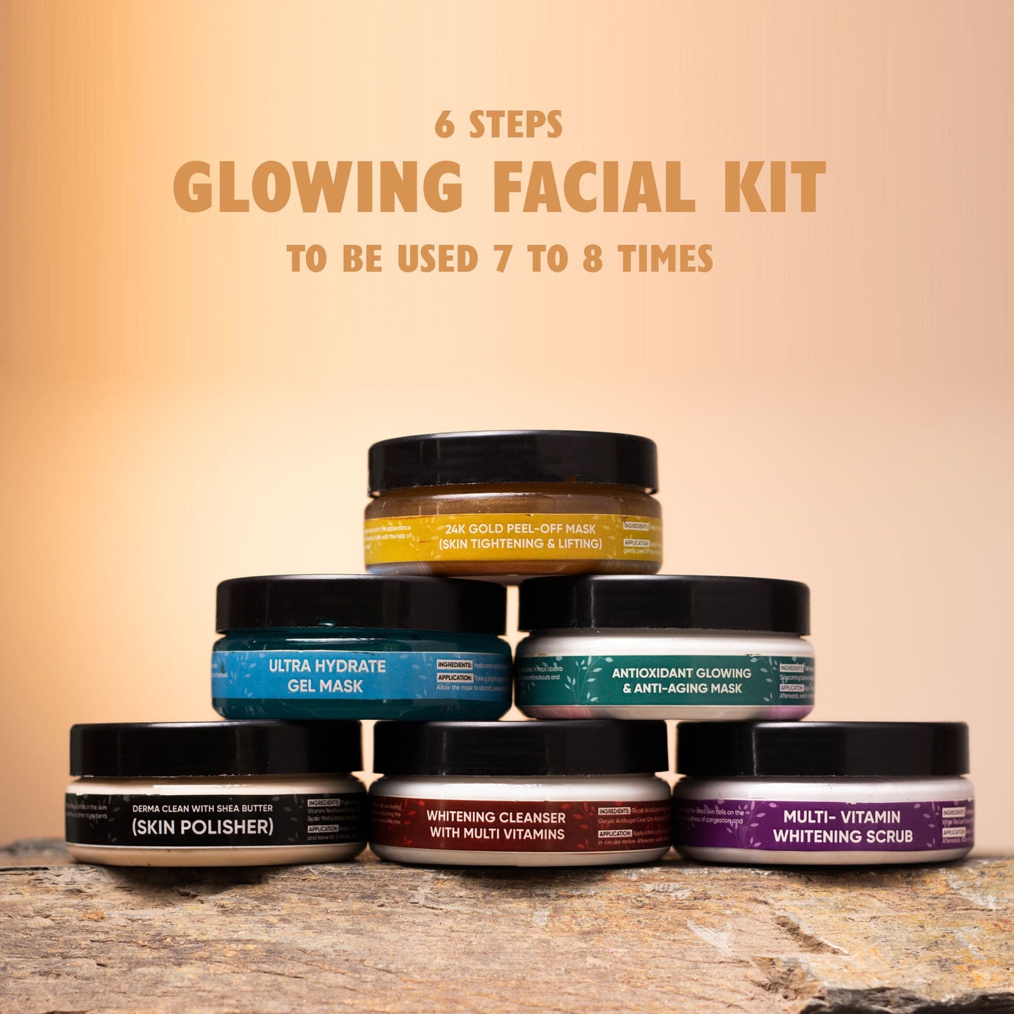 Glowing Facial Kit - Set of 6 - Fore Essential